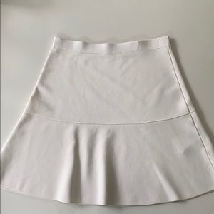White bandage flair skirt from Zara